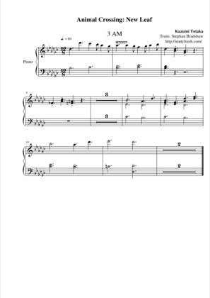 Free Pdf Download Of 3 Am Piano Sheet Music