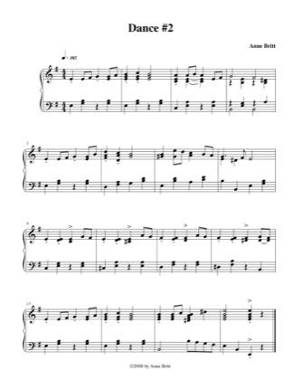 Free Pdf Download Of Dance # 2 Piano Sheet Music