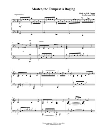 Free Pdf Download Of Master, The Tempest Is Raging Piano Sheet Music