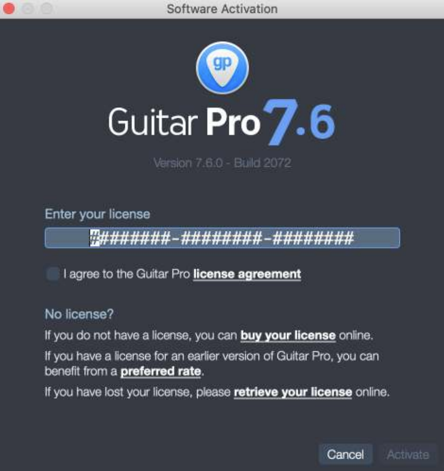Guitar Pro 7.6 activation