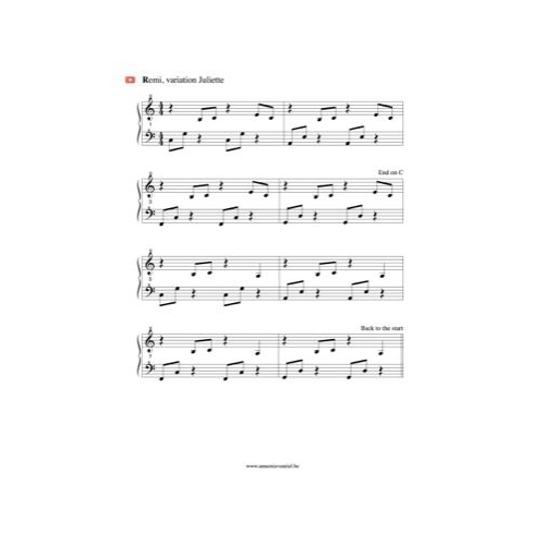 Free Pdf Download Of Re Mi Variation Piano Sheet Music