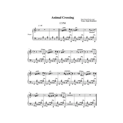 Download 12 Pm Sheet Music By Animal Crossing
