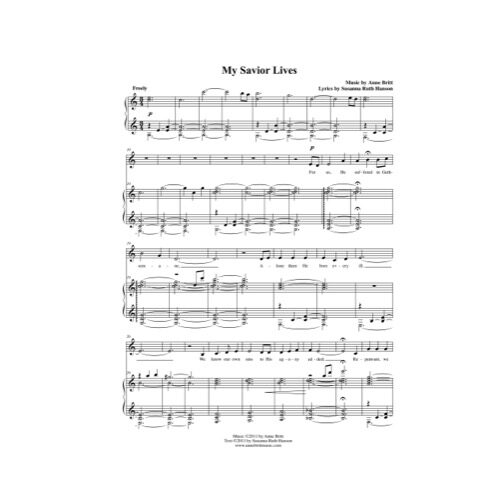 Free Pdf Download Of My Savior Lives Piano Sheet Music