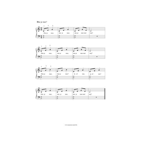 Free Pdf Download Of Doe Je Mee? Piano Sheet Music