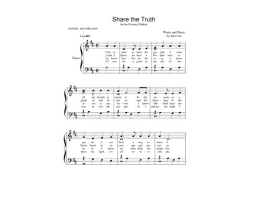 Free Pdf Download Of Share The Truth Piano Sheet Music