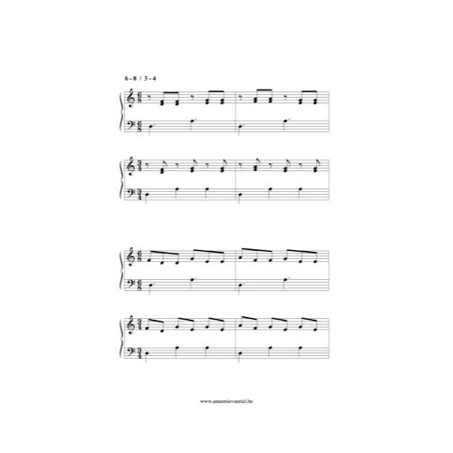 Free Pdf Download Of 6-8 - 3-4 Piano Sheet