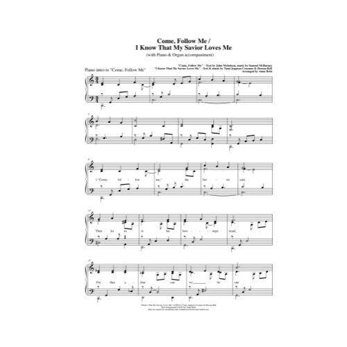 Free Pdf Download Of Come Follow Me Piano Sheet Music