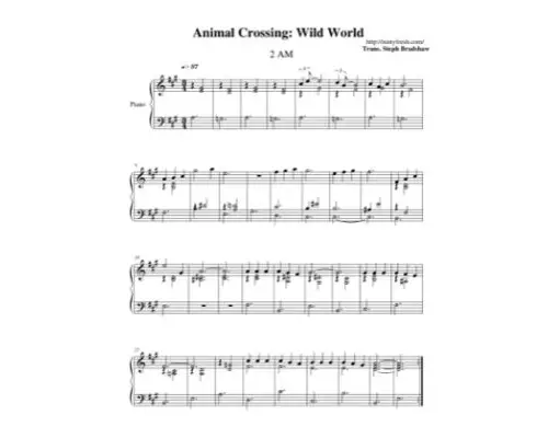 Free Pdf Download Of 2 Am Piano Sheet Music - Wild World
