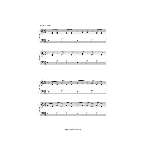 Free Pdf Download Of 6-8 - 3-4 Piano Sheet