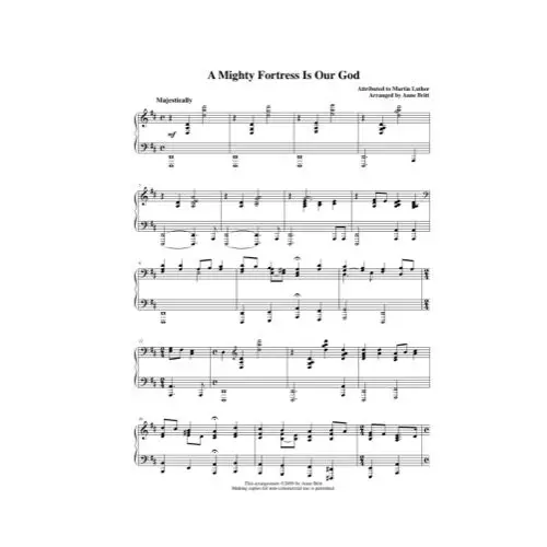 Free Pdf Download Of A Mighty Fortress Is Our God Piano