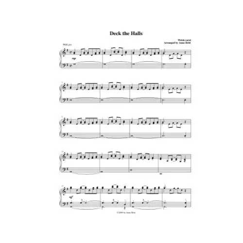 Free Pdf Download Of Deck The Halls Piano Sheet Music