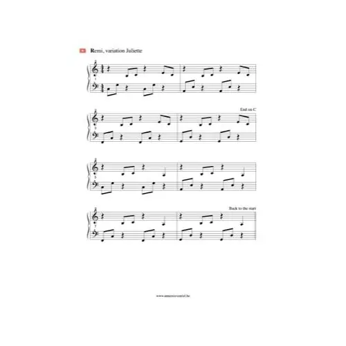 Free Pdf Download Of Re Mi Variation Piano Sheet Music