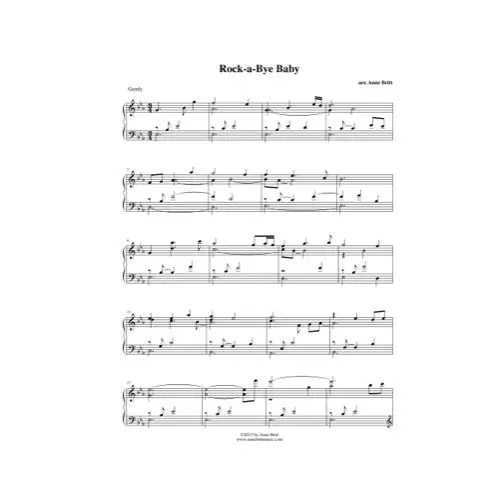 Free Pdf Download Of Rock-a-bye Baby Piano Sheet Music