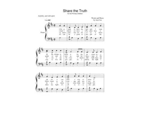 Free Pdf Download Of Share The Truth Piano Sheet Music