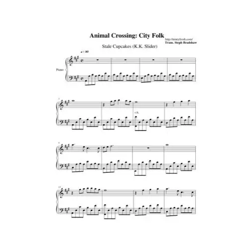 Free Pdf Download Of Stale Cupcakes (K.K. Slider) Piano Sheet Music