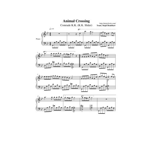 Comrade K.K. (K.K. Slider) Sheet Music By Animal Crossing