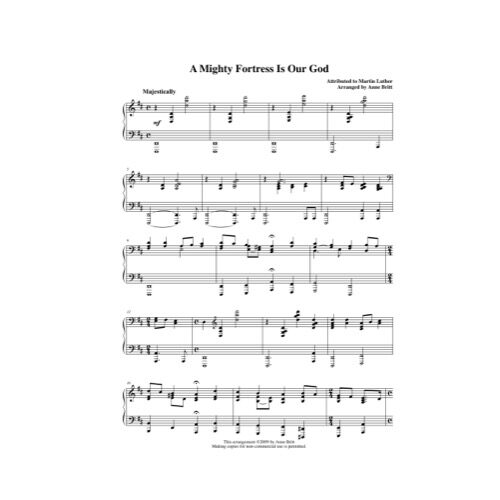 Free Pdf Download Of A Mighty Fortress Is Our God Piano